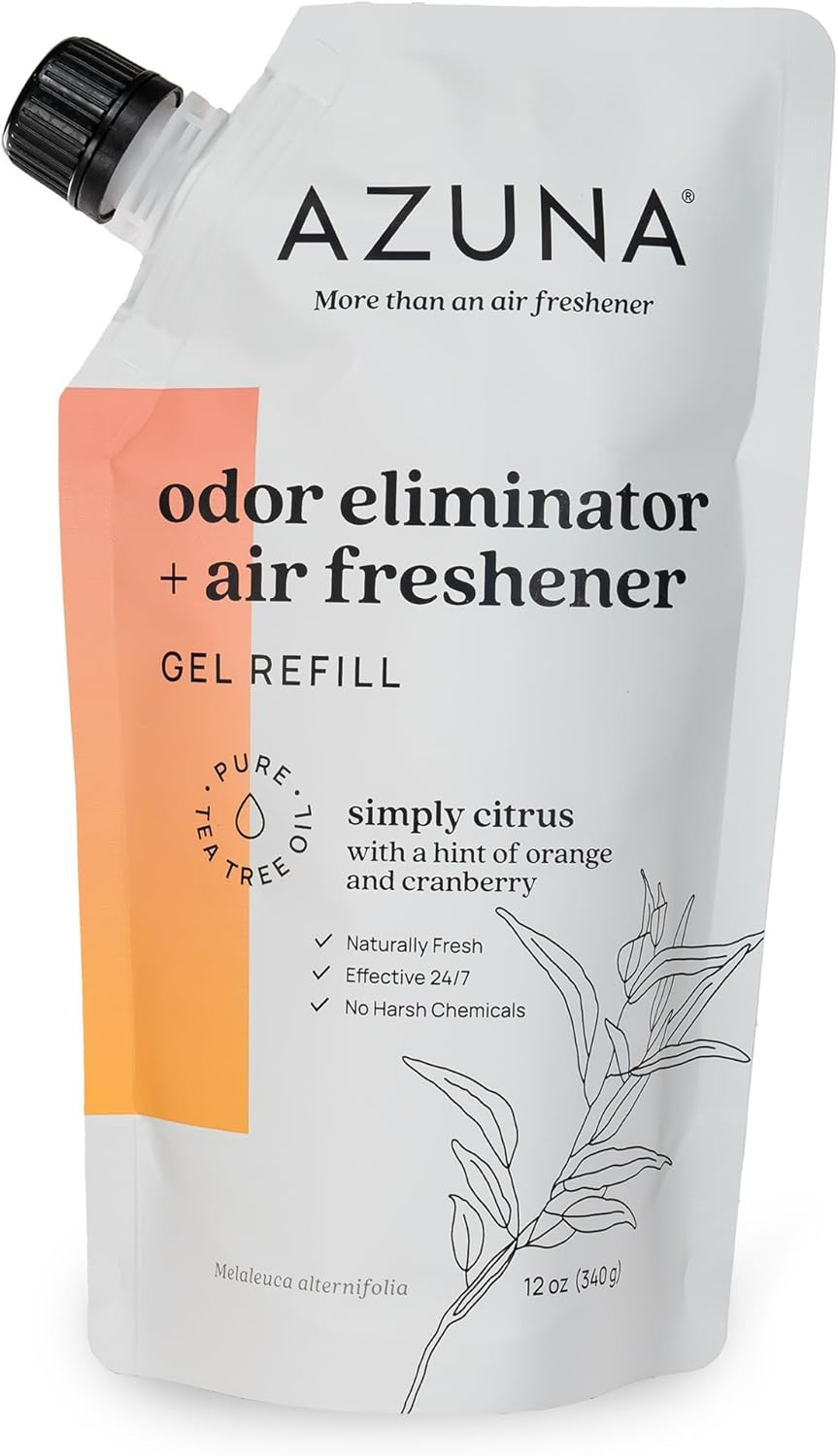 All-Natural Odor Remover Gel Refill Pouch | Air Purifier with Tea Tree Oil | Pla
