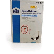 Project Source White Elongated Slow-Close Toilet Seat 1694157 NEW OPEN BOX W1