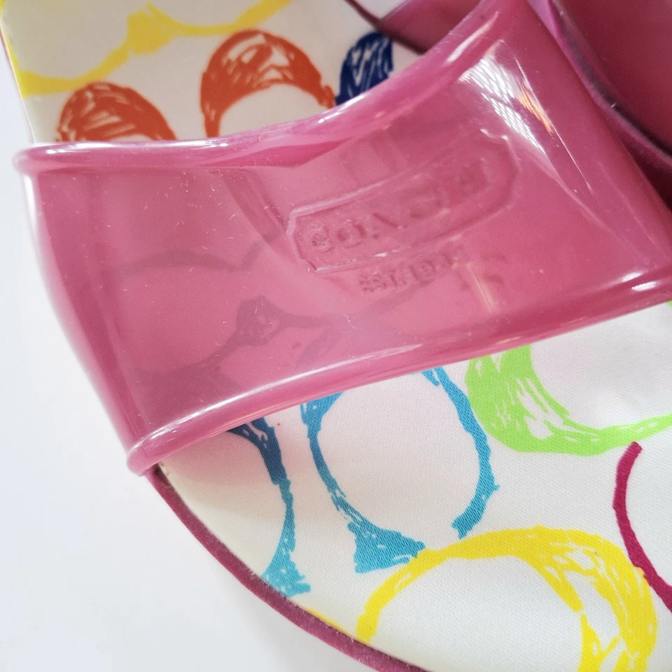 Y2K Vintage Coach Pink Jelly Kitten Heels Size 8 - Image 4 of 4
