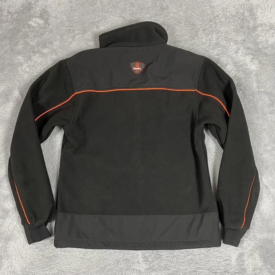 RefrigiWear Jacket Mens Medium* Black Orange Full Zip Fleece Lined Workwear - Image 2 of 4