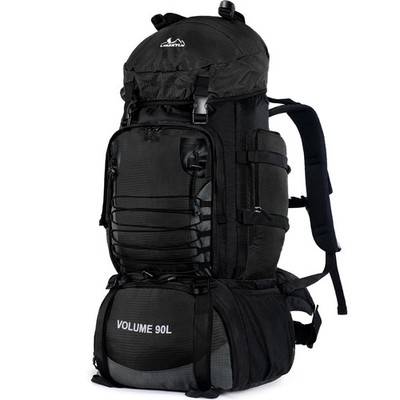 90L Hiking Backpack, Camping Travel Backpack with Rain Cover Lightweight Trav...