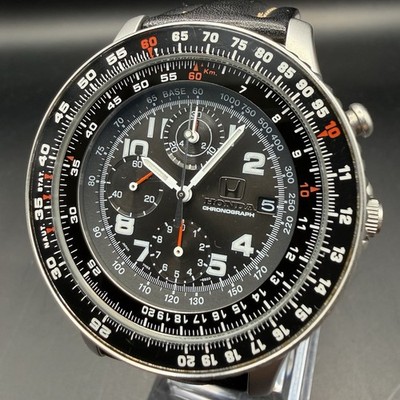 Vintage! HONDA SEIKO Rare Matte Case Chronograph Panda Quartz JDM
