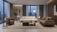 Sofa Set 2X 3 Sitzer 1X Sessel Modern Mehrfarbig Luxus Garnitur Neu