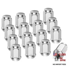 Golf Cart Wheel Lug Nut Kit for EZGO, Club Car, 1/2-20 Size 16 Silver-16 Packs