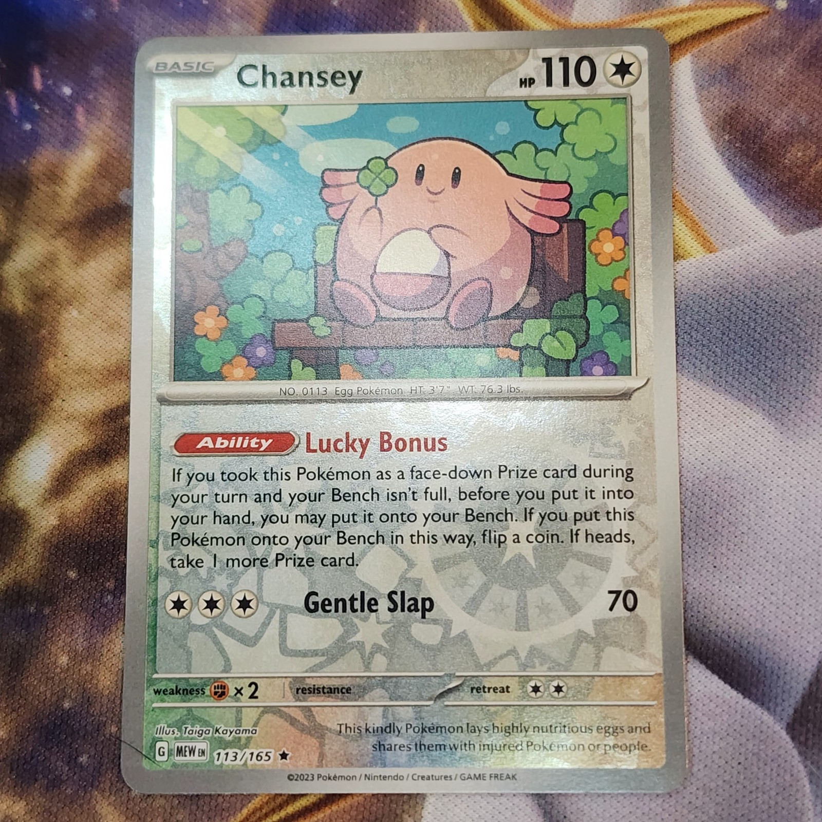 Pokémon Scarlet & Violet 151 Reverse Holo Rare chansey 113/165 Near Mint TCG