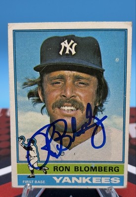 Autographed Signed 1976 Topps - Ron Blomberg #354