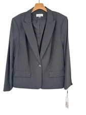 Calvin Klein Charcoal Gray Professional Blazer size  24W plus womens New