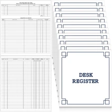 10 Pcs Large Check Registers for Desk Transaction Registers for Business Chec...