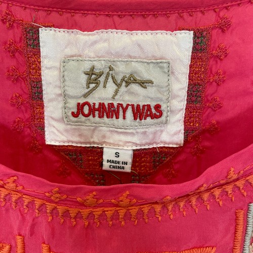 Blusa Johnny Was Biya Charlize Bordada Rosa Ojales Encaje Ribete Talla Grande S - Imagen 3 de 8