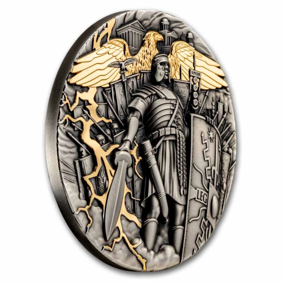 Legião romana antiga de prata 2025 Libéria 2 oz (caixa e certificado de autenticidade) - Imagem 3 de 4