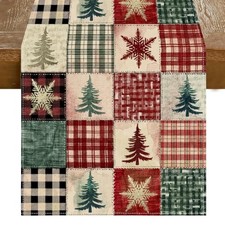 Christmas Trees Merry Xmas Table Runner 13 x 72 Inch, Waterclor 13" x 72" Red