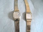 2 Vintage Gents Seiko SQ Gold Tone Quartz Wristwatches NOT WORKING SPARE REPAIR