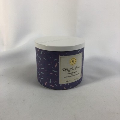 Bath & Body Works PB&J Ice Cream Scented Candle 14.5oz Purple Jar Decor Food