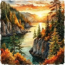 Landscape Diamond Painting Kits for Adults, Forest Diamond Art Kits for Adult...