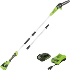 Greenworks 24V 8 In. Pole Saw with 2.0 Ah Battery & Charger 1402102 Greenworks