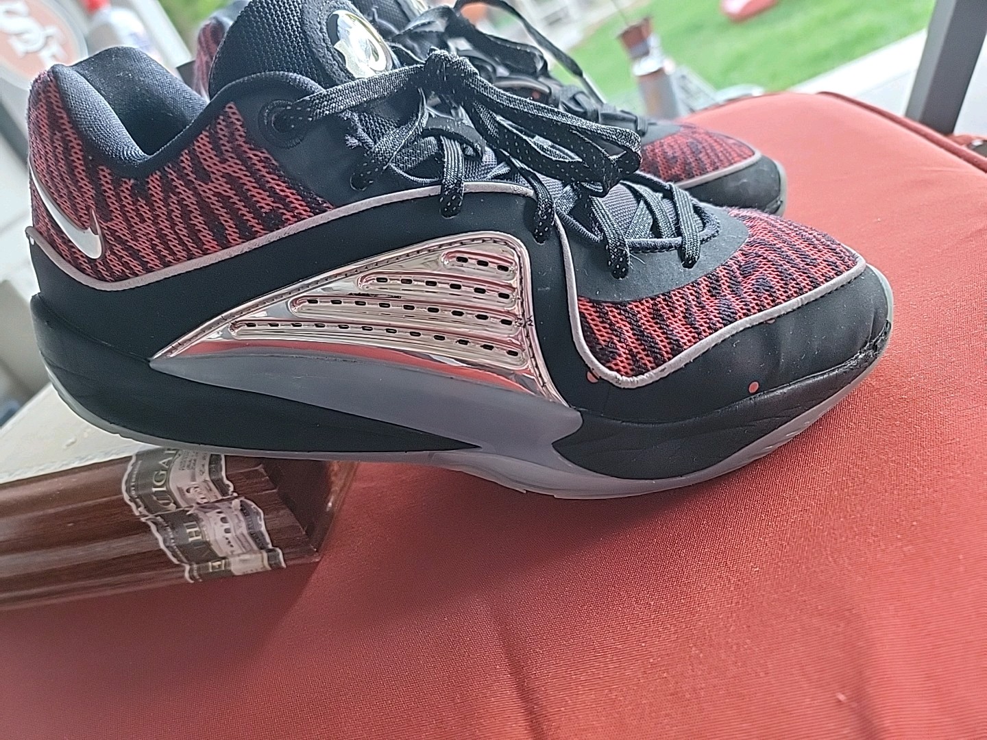 Nike Kevin Durant KD 16 Slim Reaper Black Silver Fire Red DV2917-004 Men's 7