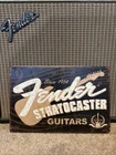 Fender Stratocaster Guitar TIN SIGN Vtg Style garage metal poster wall decor