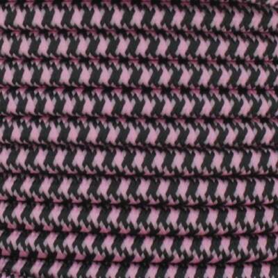 NEW 100' Spool ~ 18/3 SVT BLACK/PINK Nylon Cloth Pendant & Table Lamp Wire Cord