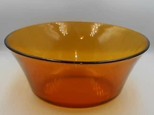 VINTAGE DURALEX BROWN GLASS BACK SALAD BOWL FRUIT BOWL CENTERPIECE