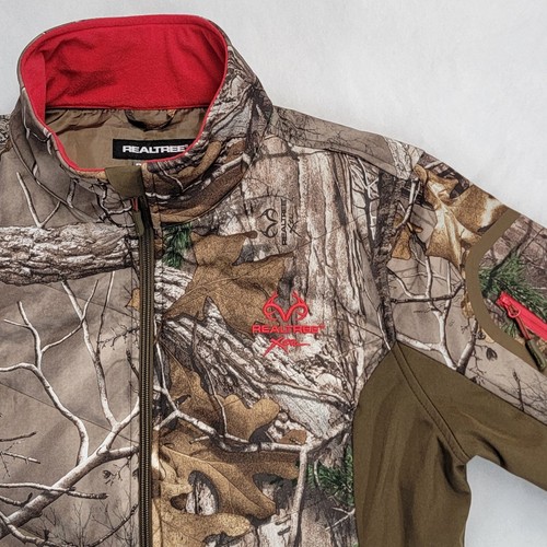 Realtree Womens Soft Shell Xtra Camo Hunting Jacket Size L Water Wind Resistant - Picture 7 of 18