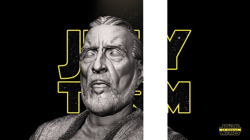 3D Printed 16K Fan Made Star Wars Count Dooku Bust Up to 250mm. Approx. - Picture 6 of 9