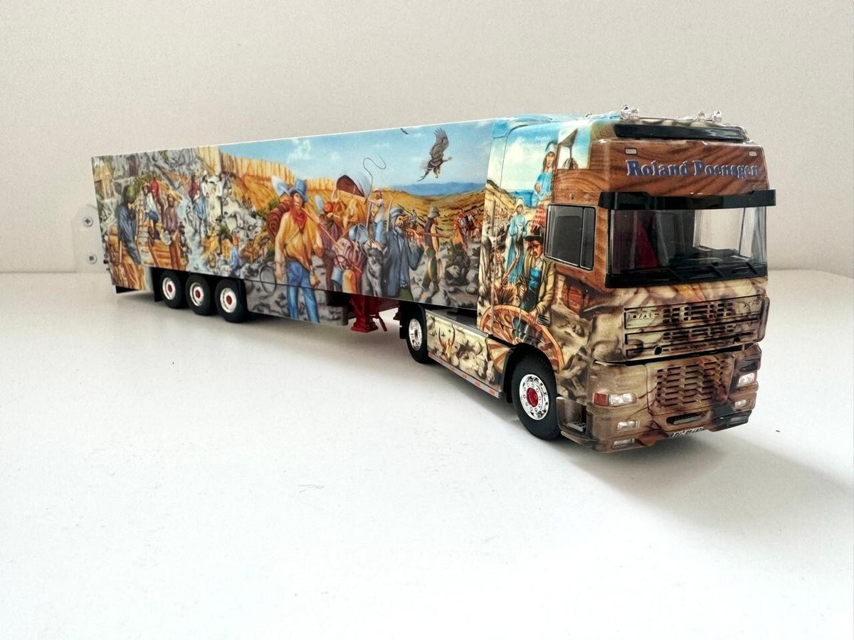 Tekno truck models, DAF XF 95 SSC + Reefer Trailer , HERPA