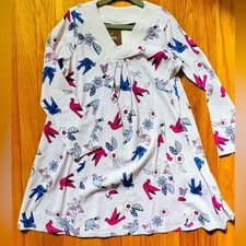 NWT Tea Collection Girl Lavender Dress with Birds Print Girls Size 7