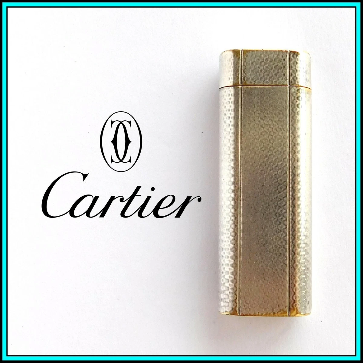 Original MUST DE CARTIER Gas Lighter / SILVER Plated Oval JUST | eBay