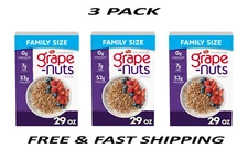 (3 PACK) Post Grape Nuts Original Breakfast Cereal, Crunchy Breakfast 29 oz Box.