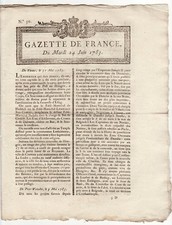 1783 june 24, Georges Washington speech on Peace in original French Gazette