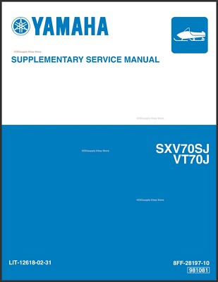 Yamaha SX VIPER Snowmobile 2003 2004 Supplement Service Manual LIT-12618-02-31