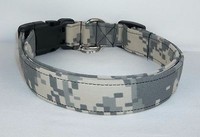 Authentic Army Digital Camo Military Fabric Dog Collar Custom Made Adjustable Authentic Army Digital Camo Military Fabric Dog Collar Custom Made Adjustable