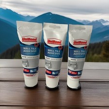 3 x UniBond Ultra Force Anti-Mould Wall Tile adhesive & Grout Tube - White 300g