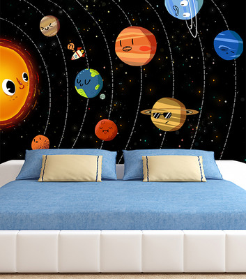 3D Planet universe wall Paper Print Decal Wall Deco Indoor wall Mural