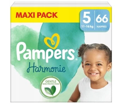 8006540941249 Pampers Harmonie Babywindeln 11-16kg, Größe 5-JUNIOR, 66 Stück Pam - Bild 1 von 4
