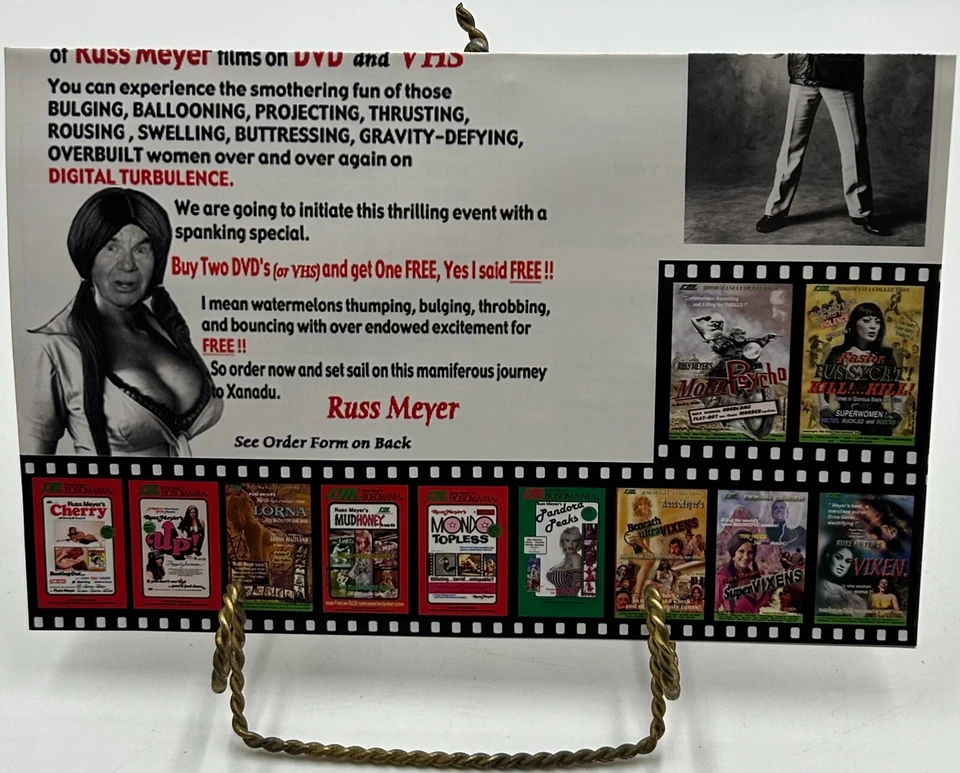 Russ Meyer Bosomania 19 Cards CATALOG VINTAGE ORDER FORMS Foto 3 de 3