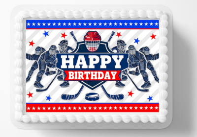 American Hockey Themed Edible Image Personalized Edible Birthday Cake Topper | eBay