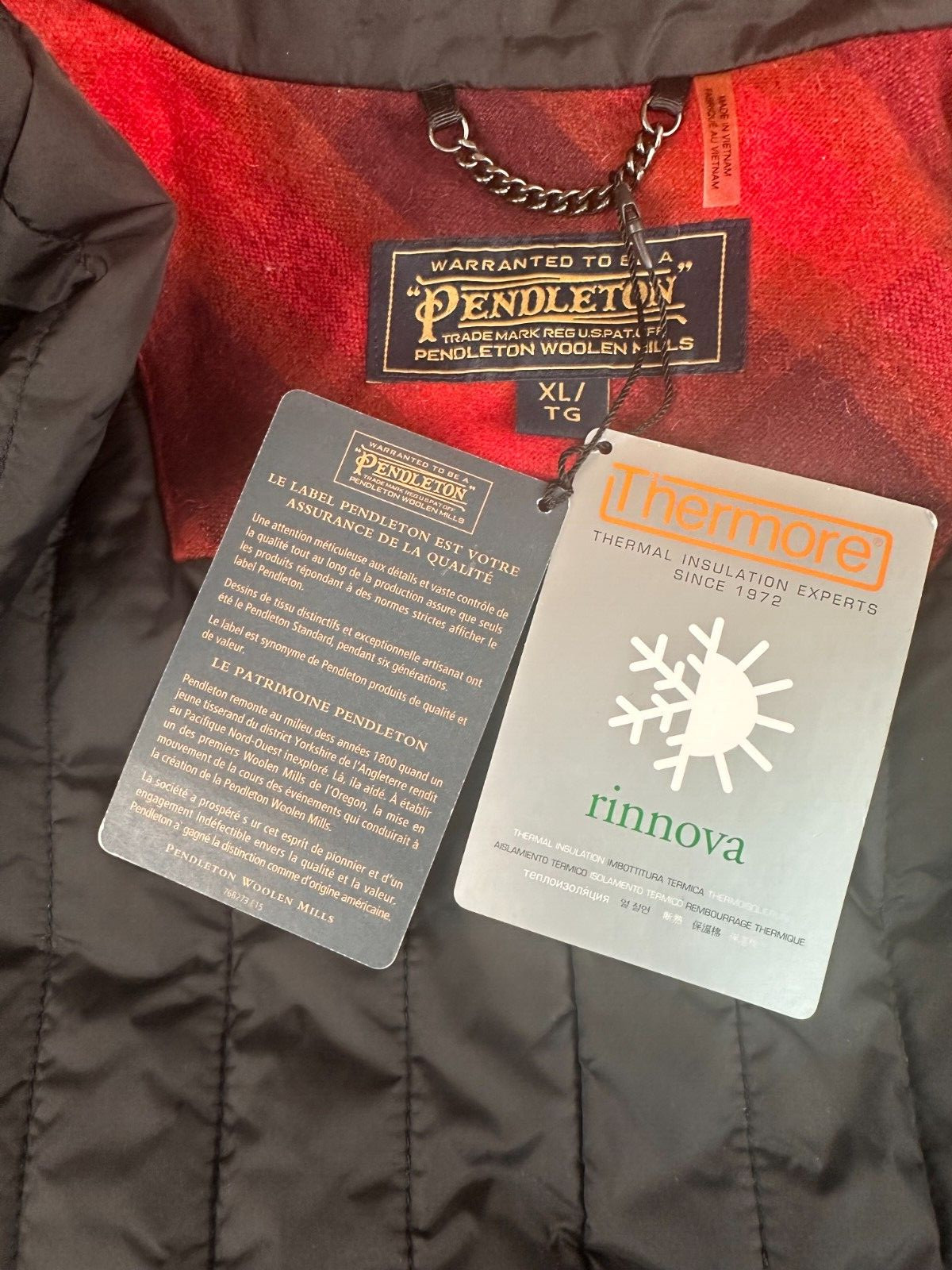 Pendleton NWT $425 Herringbone Coat Removable Woo… - image 14