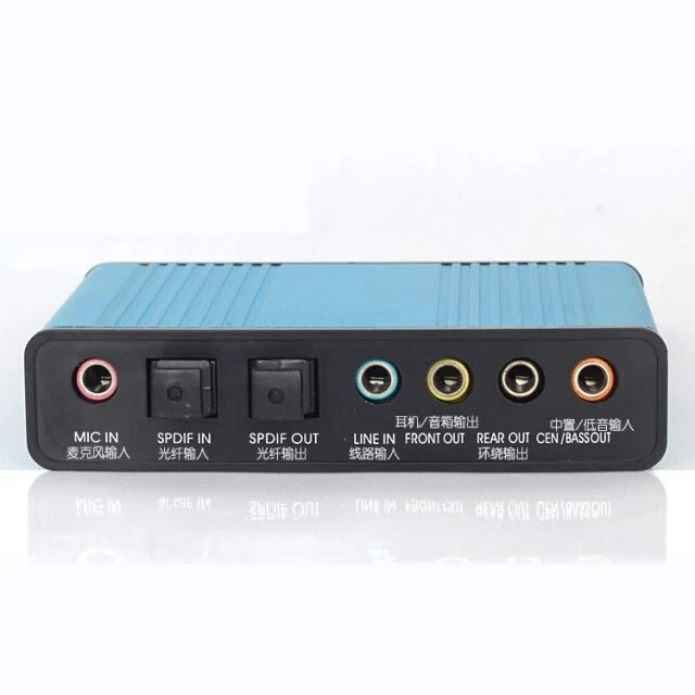 USB 6 Channel 5.1 External Optical Audio Sound Card S/PDIF Laptop PC CM6206 - Image 3 of 4