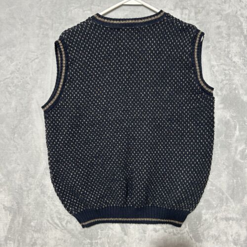 Vintage 90s Roundtree & Yorke Men's Large Grandpa Cottagecore Sweater Vest L - Picture 3 of 7