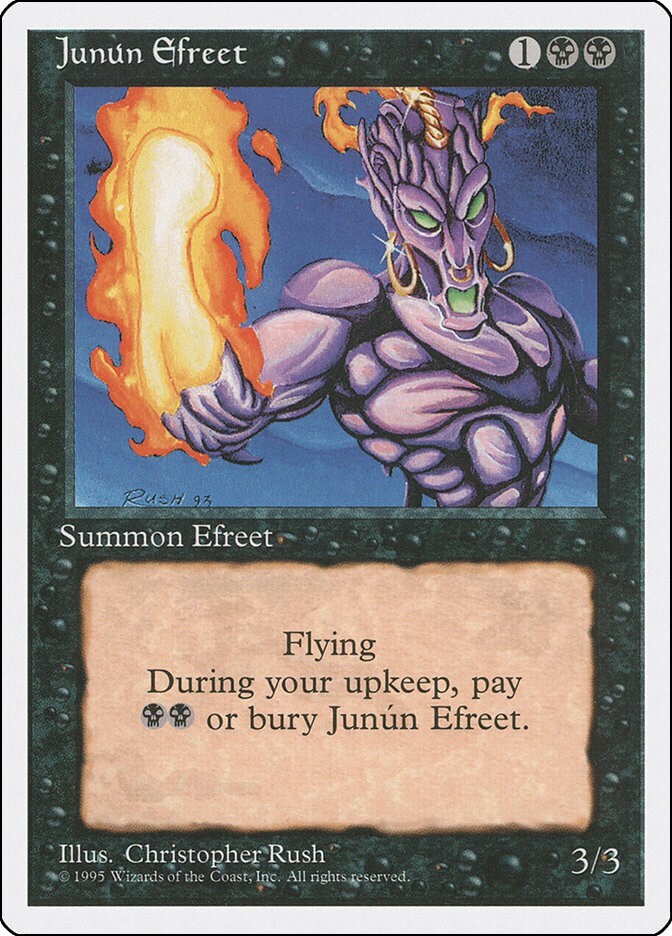 MTG -Fourth Edition - Junun Efreet - NM