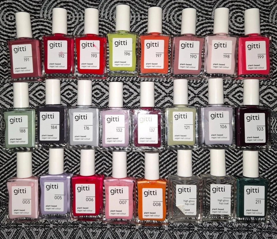 Nagellack Konvolut / Sammlung 22 Farben 'gitti' veganer Nagellack plant based