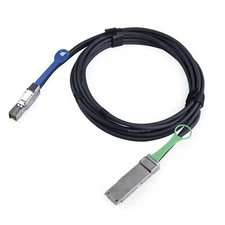 External Mini SAS HD SFF-8644 to QSFP(SFF-8436) Hybrid SAS Cable 30AWG 2M/6.6ft