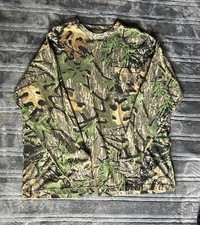 New Field Staff Mossy Oak Mens Sz 2X Camo Long Sleeve Shirt Brown Green