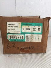 GENERAL ELECTRIC THN3361 30 AMP 600 VOLT 3 POLE NON FUSIBLE DISCONNECT..D-1740
