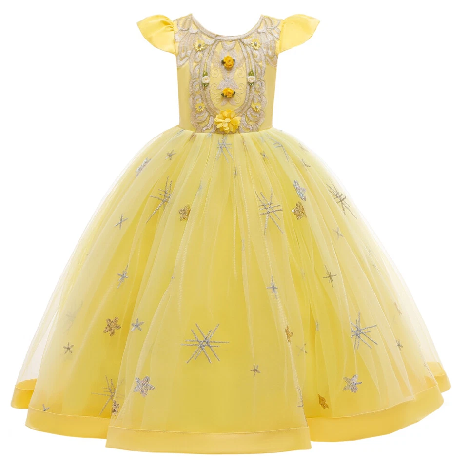 Flower Kids Girls Party Tulle Dress Bridesmaid Christmas Wedding Princess Gown - Image 4 of 4