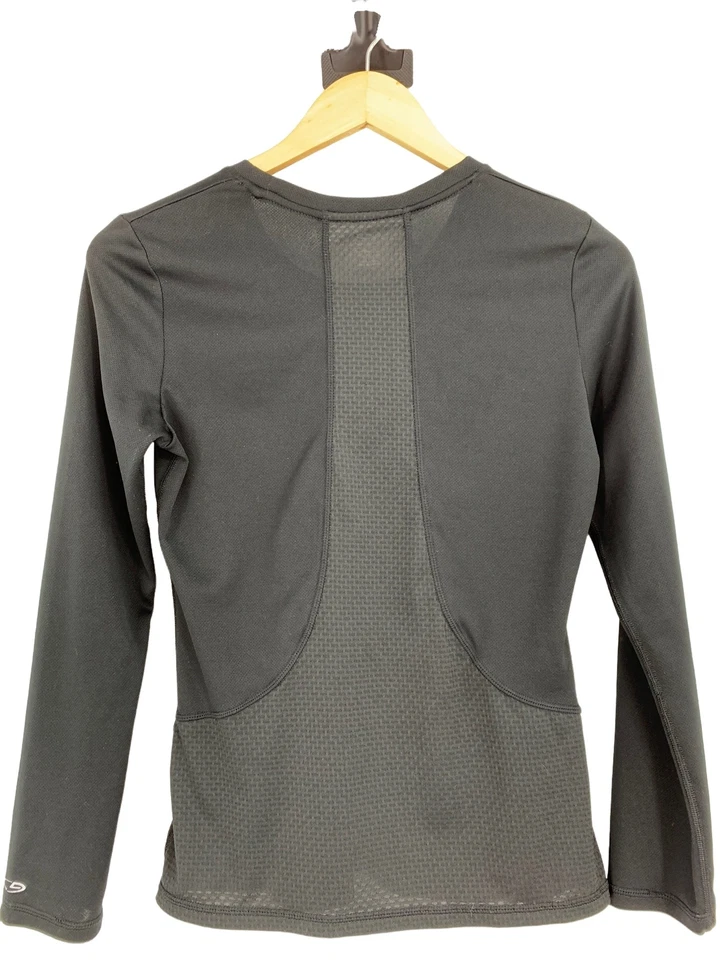 Top de mujer Champion talla XS ropa deportiva negro poliéster manga larga 1474 Foto 4 de 4