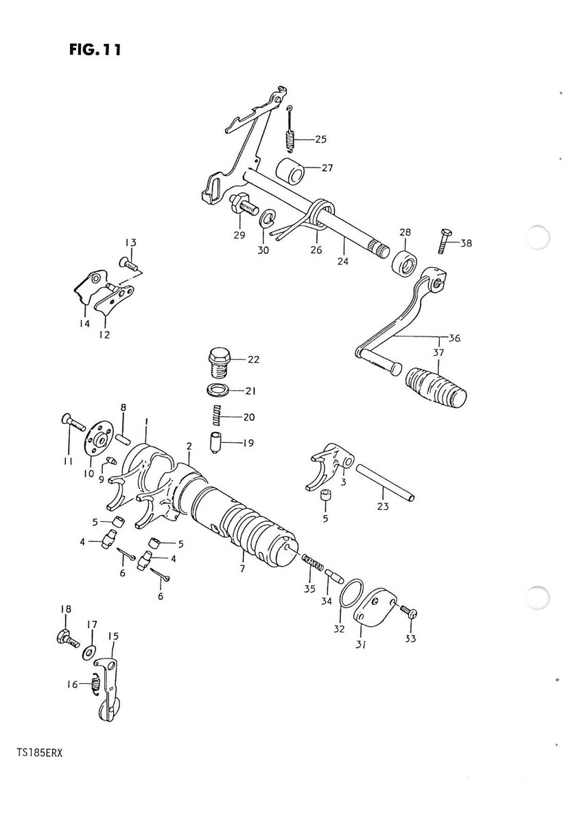 SUZUKI TS185ER 外装一式＋前後タイヤ＋ノーマル部品各種 SUZUKI Parts Manual TS185ER TS185 1980 1981 1982 on Replacement