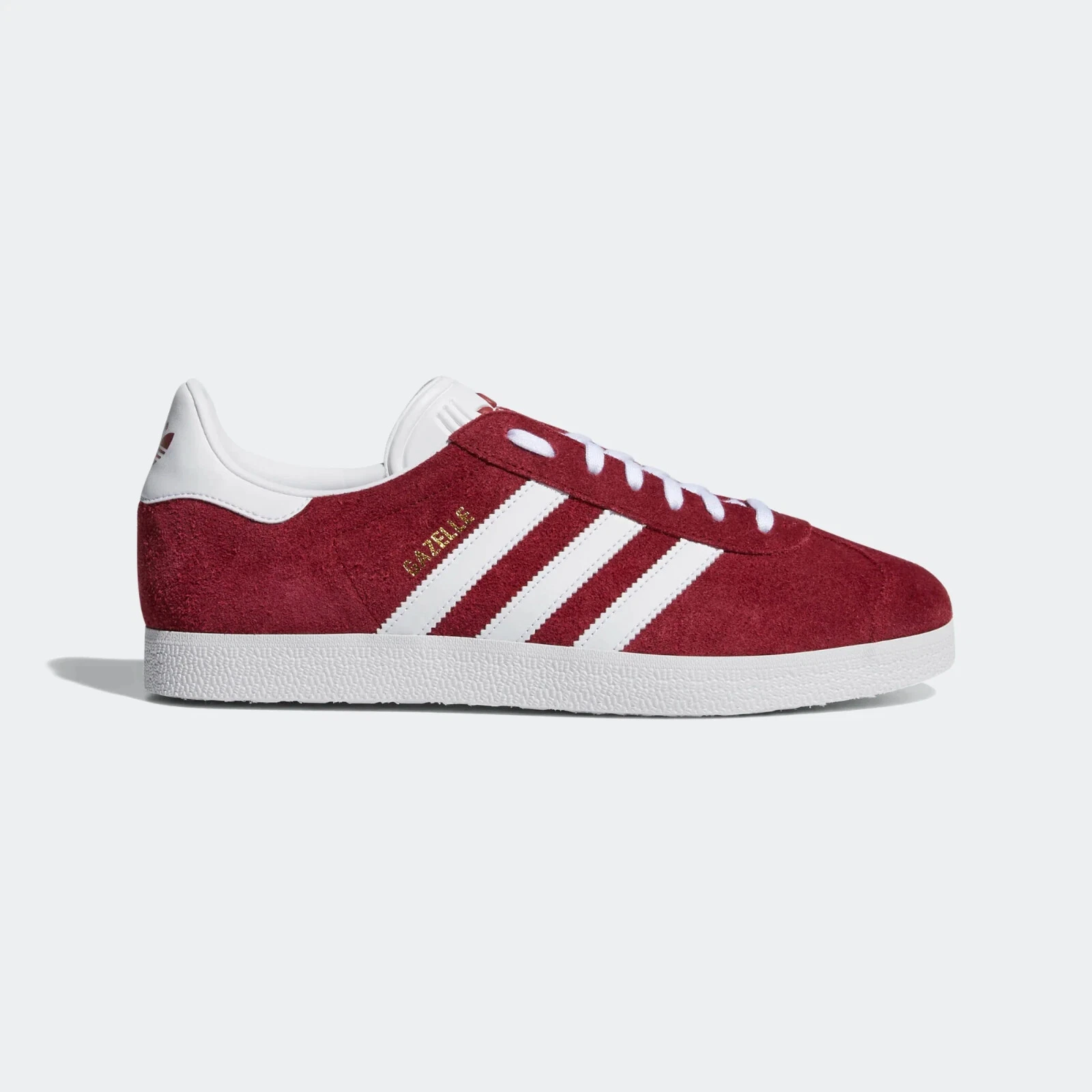 adidas Originals Gazelle Trainers in Burgundy and White Mens Shoes