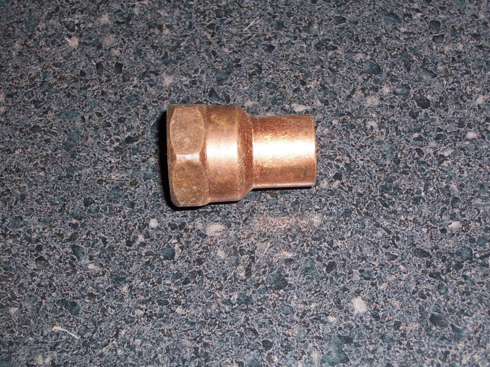 Copper 1/2" - 1/2" NPT Female Adapter Lot of 3 Pcs